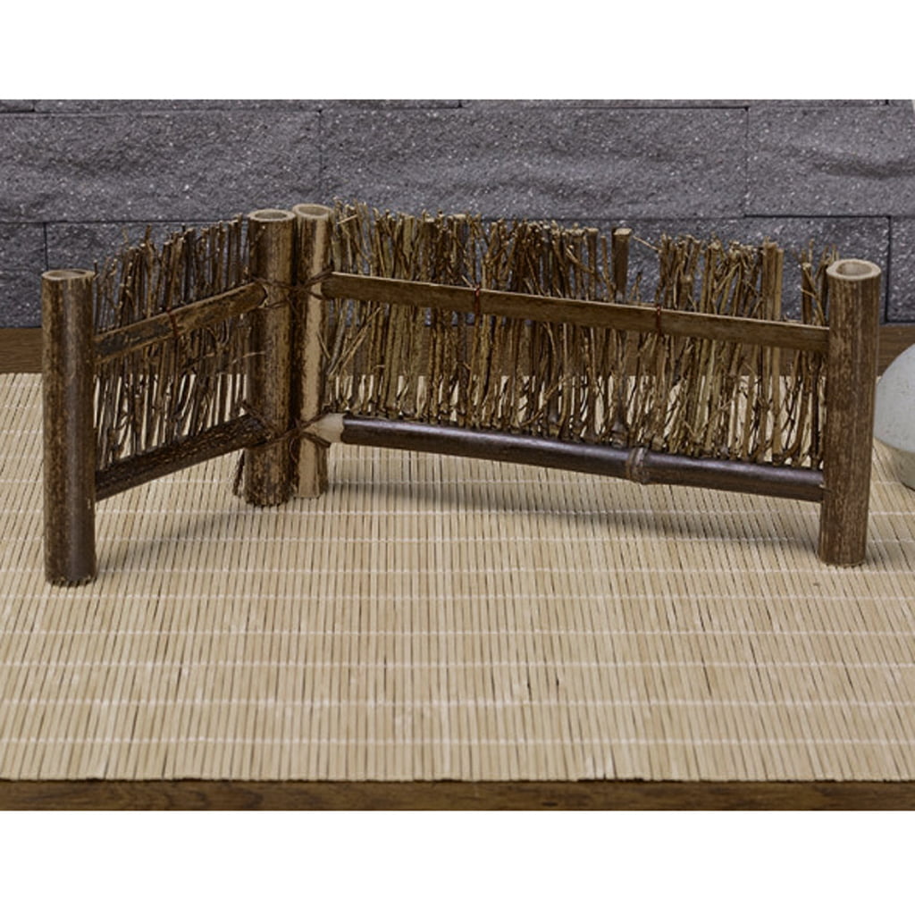 Vintage Handmade Weave Mini Bamboo Fence Bonsai Decor Miniature Garden M#1 