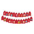 thumbnail image 4 of 24 bolsas de calendario de Adviento navideñas con pinzas de madera, ideales para decoración del hogar. Regalo con cordón ajustable. rojo, 4 of 9