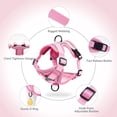 thumbnail image 3 of Exclusivo Mezcla Pet Harness and Leash Set, Adjustable Reflective Walking Dog Harness for Small Dogs, No Pull Soft Mesh Puppy Harness, Pink, S, 3 of 7