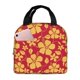 thumbnail image 1 of Easygdp Red Vintage Flowers Bolsa Térmica Premium - Tela Oxford Impermeable, Gran Capacidad, Bolsillo Frontal, Unisex para Trabajo, Escuela, Actividades al Aire Libre y Picnics, 1 of 8