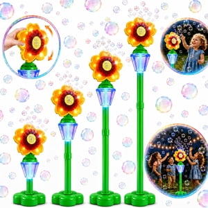 JoyStone Sunflower Bubble Machine, Adjustable 2-in-1