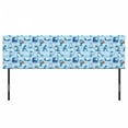 thumbnail image 3 of Sea Animals Headboard, Seal Pup Aquatic Wildlife Friendly Hugging Water Bubbles, Upholstered Decorative Metal Bed Headboard with Memory Foam, King Size, Blue White Marigold, by Ambesonne, 3 of 4