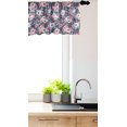 thumbnail image 3 of Ambesonne Folk Blooms Window Valance, Abstract Colorful Petal, 54" X 18", Night Blue and Pastel Pink, 3 of 3
