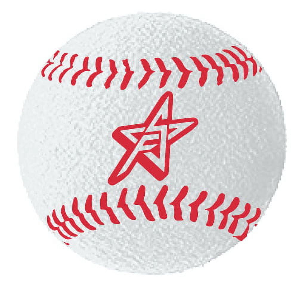 Future Stars 24" Foam Baseball Bat and Ball Combo Set - 1 24" All Natural Wood Grain Foam Print and 1 White Foam Baseball with Red Stitching
