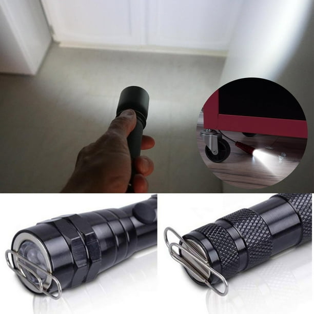 Lámpara Telescopica, Pico Magnético, Antena de Sintonización, Mantenimiento de Herramientas, Flashlight de Aluminio, Lámpara de Trabajo, Uso en taller, Resistente, Portátil, Metal,