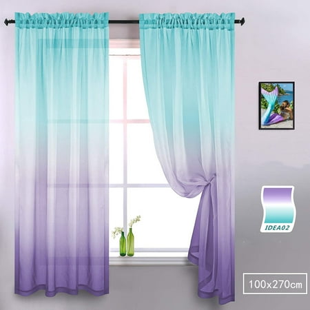 Color Grant Translucent Window Curtain For Study Living Room Balcony Decor 100x270cm Blue Violet Canada - Faux Leather Curtains Canada Color Grant Translucent Window Curtain For Study Living Room Balcony Decor 100x270cm Blue Violet Canada - Faux Leather Curtains Canada