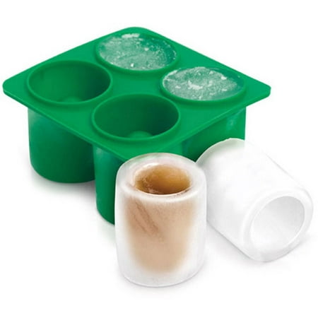 Freshware 4-Cavity Round Ice Shot Glass Silicone Mold, FI-106