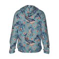 thumbnail image 3 of Uemuo Underwater Animals and Flowers Pattern Women's Full Zip UPF 50+ Sun Protection Hoodie Jacket Long Sleeve Sun Shirt Hiking Outdoor Performance with Pockets-X-Large, 3 of 9