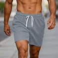 thumbnail image 4 of DODADAWANJ Summer Mens Shorts Elastic Waist Comfort Breathable Running Athletic Shorts Lightweight Mesh Shorts Casual Outfits Gray XXL, 4 of 7