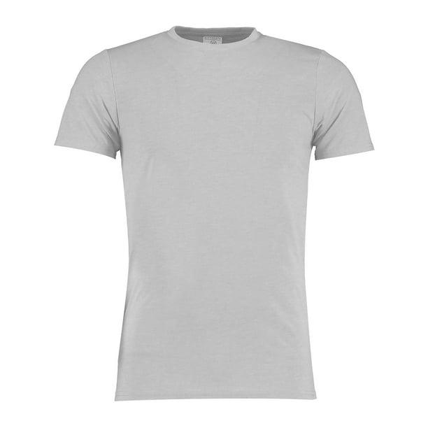 Kustom Kit - Camiseta tallaje moda 60 Modelo Superwash hombre caballero (Gris Jaspeado Claro)