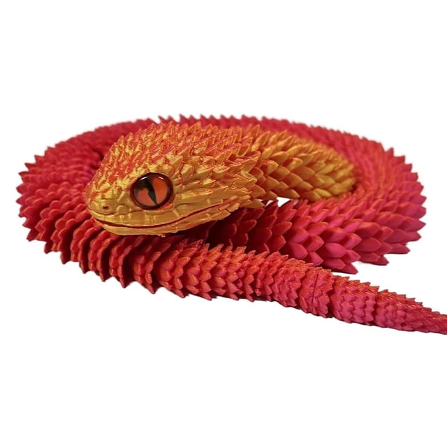 3D Viper Multi-Joint Movible 3D Snake Figura Articulada Flexible Modelo Regalo Regalo 3D Regalo C