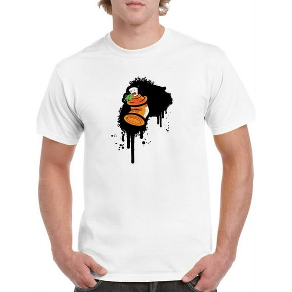 Spray Paint Vomits T-Shirt Men -SPIdeals Designs, Male XX-Large