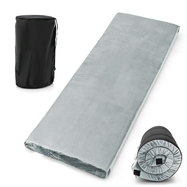 Gymax 72'' Lightweight Roll Up Travel Mattress Portable Memory Foam Camping Mattress