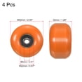 thumbnail image 2 of Unique Bargains Roues de Planche à Roulettes 52mm avec Roulements Roues de Rue pour Skateboards Roue de Croisière 95A, Orange Noir Lot de 4, 2 of 4