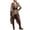 AB16 Coffee, variant on Bainana Halloween Hooded Tops For Adult Women Medieval Theme Stage Performance Clothes For Halloween Party