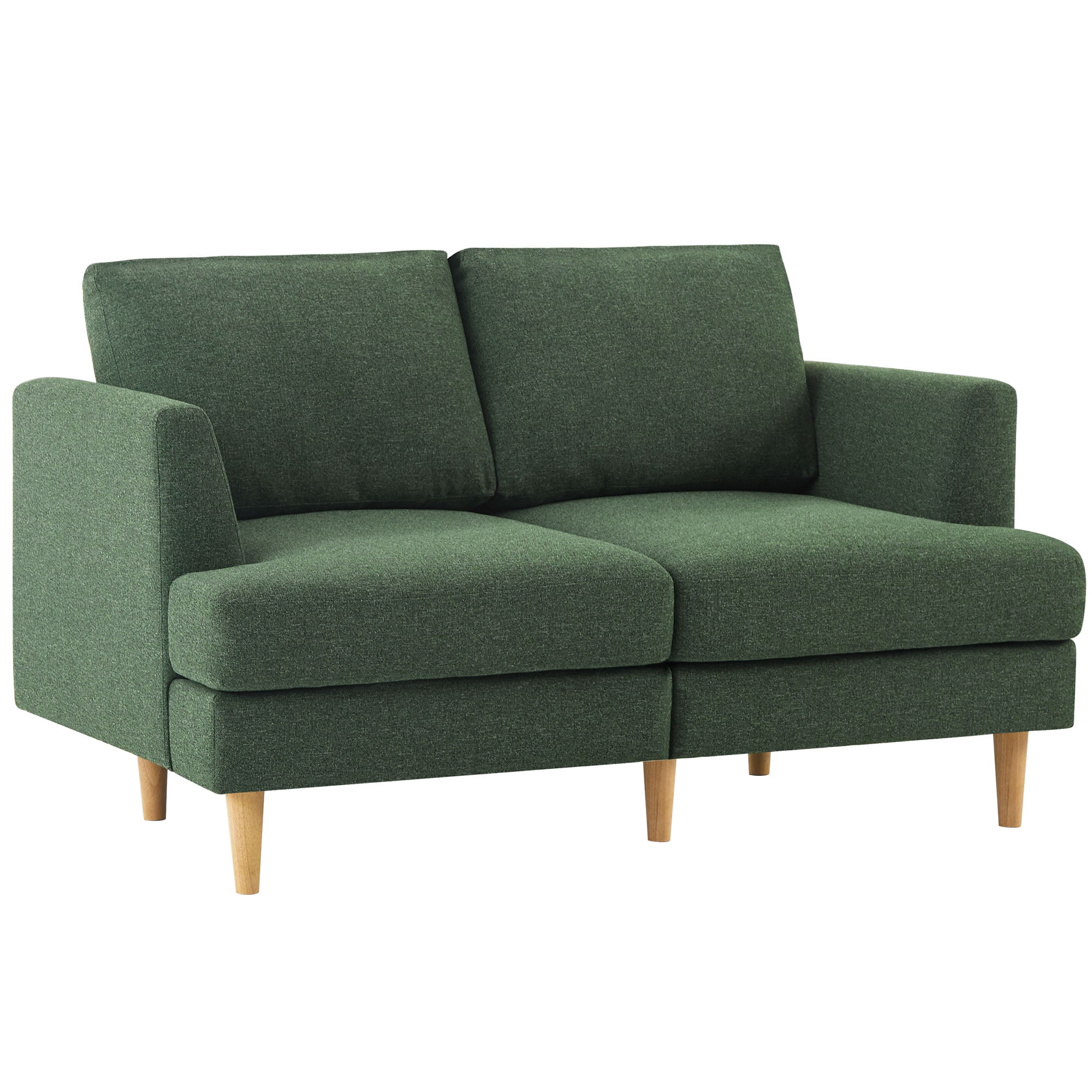 Gericco Loveseat Sofa, Mid Century Modern Decor Love Seat Couches for Living Room（Green）