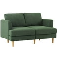 thumbnail image 3 of Gericco Loveseat Sofa, Mid Century Modern Decor Love Seat Couches for Living Room（Green）, 3 of 8