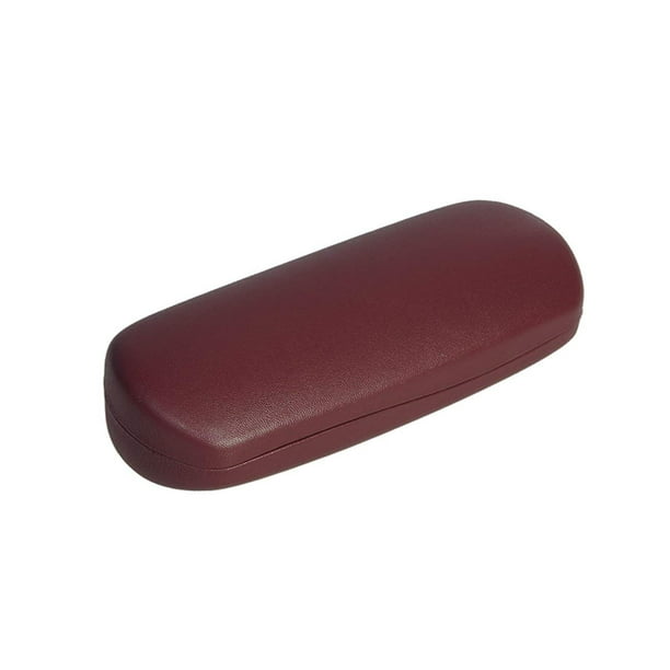 Classic Clamshell Eyeglass Case for Medium to Large Frames in Burgundy