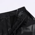 thumbnail image 4 of StSilkitty Mens Leather Pants Elastic Waist Straight Leg Pants with Pockets Lightweight Comfy Fashion Trousers, 4 of 9