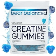 Bear Balanced Creatine Gummies, Muscle Growth Support for Men and Women, Blueberry, 90 Count