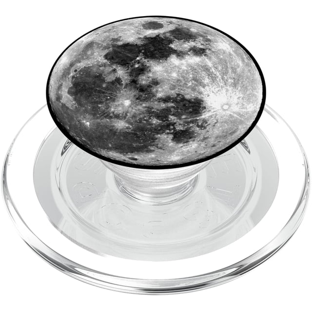 Soporte para teléfono PopSockets PopGrip Moon Space Full Moon Grey