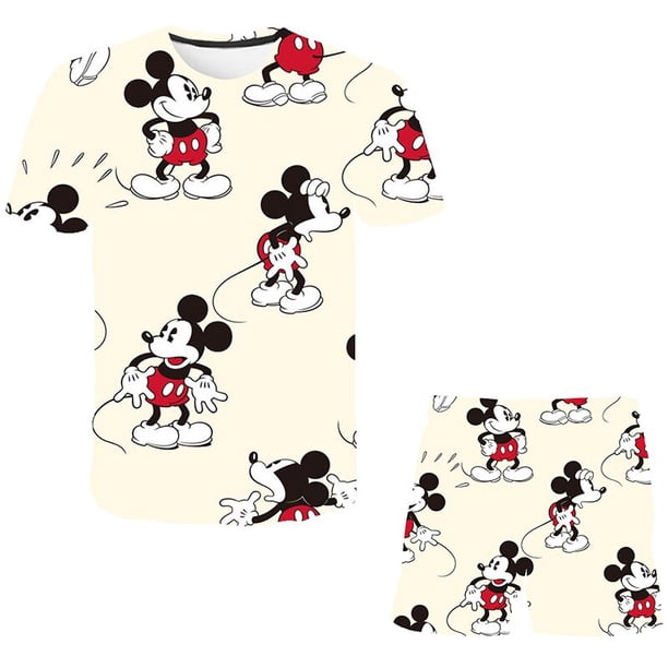 Conjuntos de ropa de Mickey para bebés, ropa para niños, chándal de manga corta de verano para niños, trajes deportivos, disfraz para niños, ropa 14T Gao Jinjia LED