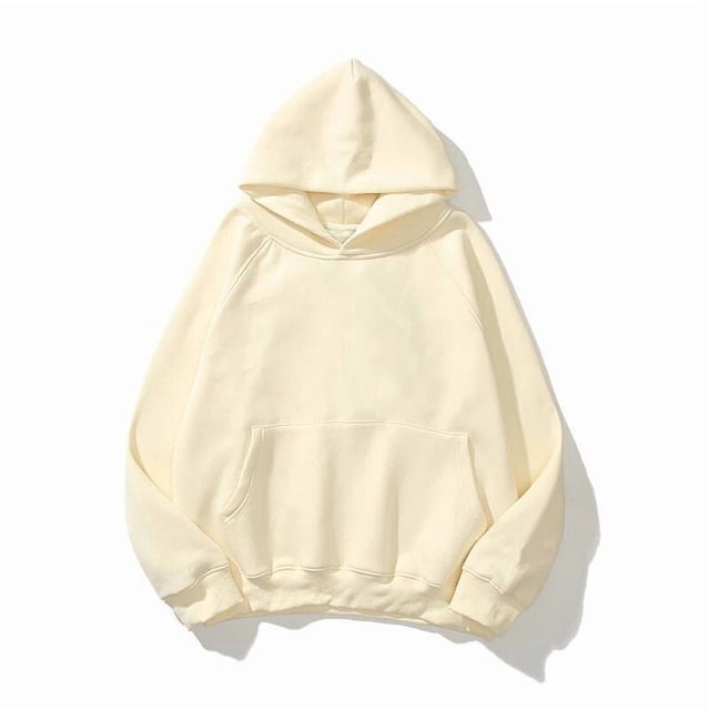 Sudadera con capucha holgada de manga larga con bolsillo tipo canguro y hombros caídos para mujer
