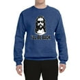 thumbnail image 2 of Wild Bobby Jesus: Ill Be Back Inspirational/Christian Unisex Crewneck Graphic Sweatshirt, Vintage Heather Blue, XX-Large, 2 of 5
