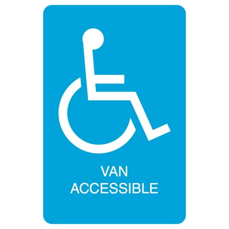 - Blue Handicap Symbol Van Accessible Print Parking Car Lot Business Office Sign