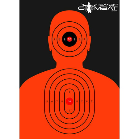 Orange Silhouette Bright Targets - Sight In Hand Gun Pistol Practice (Best Pistol For Target Practice)