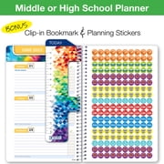 2026-2027 Global Printed Products 5.5 x 8.5 Academic Year Secondary Student Planner-Block, Weekly/Monthly, 11 Month, Blue