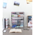 thumbnail image 5 of EasyPAG Wall File Holder 5 Tier Vertical Hanging File Organizer Wall Mount Paper Folder Rack with Bottom Flat Tray for Office and Home,Silver, 5 of 5