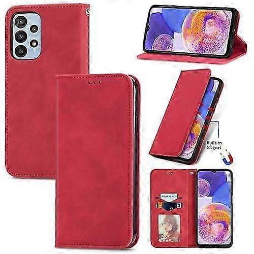 For Samsung Galaxy A23 Retro Skin Feel Magnetic Horizontal Flip Leather Phone