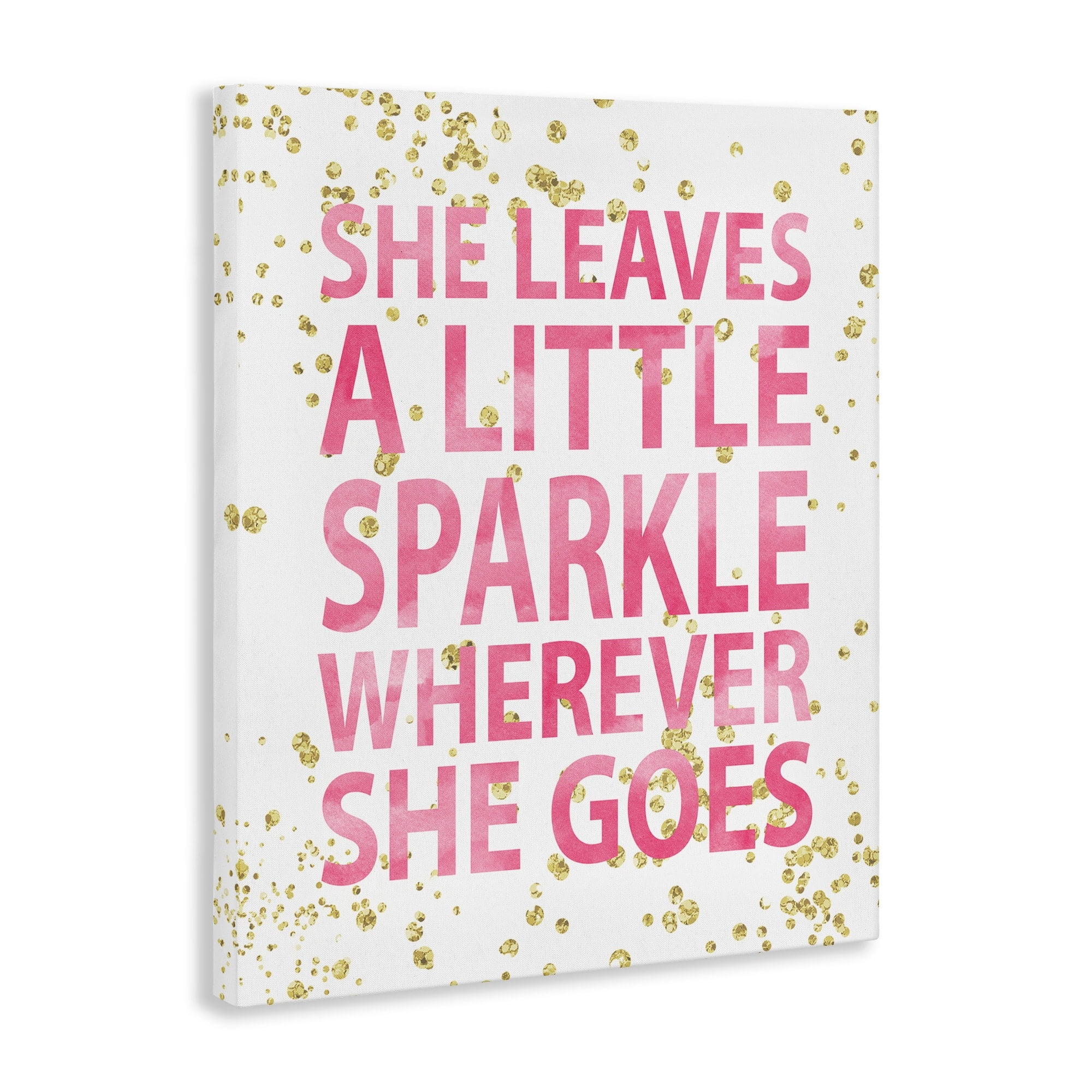 The Kids Room by Stupell She Leaves a Little Sparke Canvas Wall Art by Susan Newberry Designs