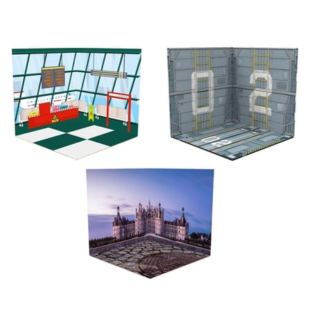 Action Collection Backdrops 3Pcs 1/12 Backdrop Display Diorama,Show Layout Scene Storage,Collection ...