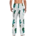 thumbnail image 2 of Cartoon Cactus Ghost Pajama Pants, Men's Lounge Pants Light with Drawstring and Pockets, Christmas New Year Birthday Father's Day Gifts, X-Large, 2 of 7