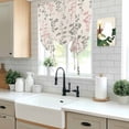 thumbnail image 5 of Pink Grey Botanical Balloon Curtains for Windows, Bedroom Curtains 54 Inch Length, Rustic Country Spring Floral Summer Leaf Tie Up Curtains Panels Thermal Insulated Bathroom Curtains Window 42"x54", 5 of 8