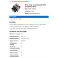 thumbnail image 2 of Water Pump - Compatible with 2005 - 2015 Nissan Xterra 2006 2007 2008 2009 2010 2011 2012 2013 2014, 2 of 2