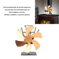 thumbnail image 4 of Ventilador De Estufa Con Alimentación De 5 Cuchillas, Termómetro Magnético, Material De aleación De Aluminio, Para Estufa De Chimenea, Estufa De Aceite De Carbón O Estufa De, 4 of 7