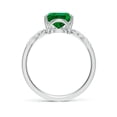 thumbnail image 2 of ANGARA Lab Grown 2.2 Ct Pear Emerald and Diamond Chevron Engagement Ring for Women in 14K White Gold (Size-10x8mm) | May Birthstone, Anniversary, Jewelry Gift for Women | Lab-Grown Emerald Ring, 2 of 9