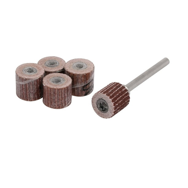 5pcs 10mm Dia 400 Grit Sandpaper Flap Sanding Wheel Grinding Head w Mandrel