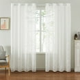 thumbnail image 1 of Top Finel White Embroidered White Sheer Curtains 84 Inches Long Grommet Window Curtains for Living Room Bedroom, 2 Panels, 1 of 7