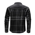 thumbnail image 5 of IROINNID Men's Long Sleeve Denim Jacket Turndown Lapel Short Jacket Solid Color Casual Turndown with Pocket Cotton Thermal Top Jacket, 5 of 9