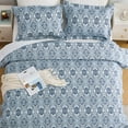 thumbnail image 4 of Hitime Luxury Printed Quilt Set Twin Size, Lightweight Comforter Set, Oversized Bedspread Coverlet Quilted Bedding Set, with 2 Matching Pillowcases, for All Season, 4 of 8