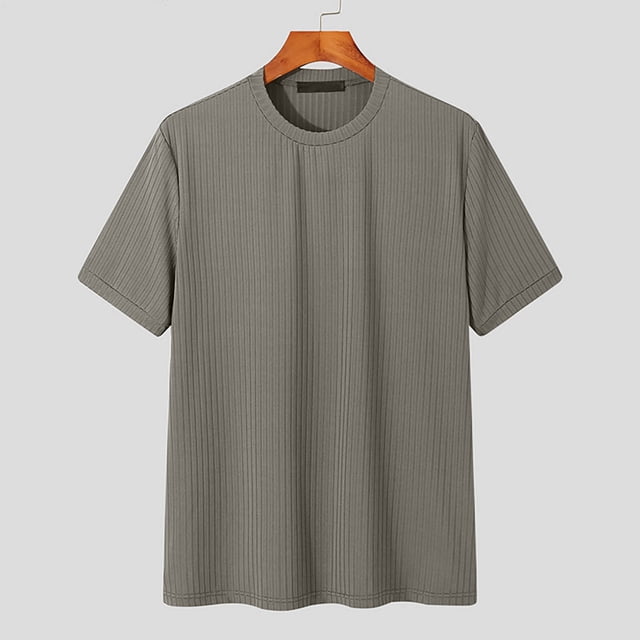 pstuiky Camisa de manga corta para hombre, Sudadera con capucha informal holgada de color liso y manga corta para hombre camisas casuales para hombre xxl