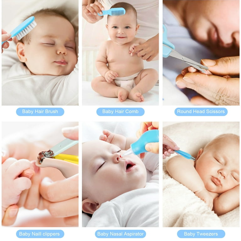 BUSATIA Baby Grooming Kit, 13 in 1 Infant Care Set, Hair Brush