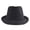 Black_58cm, variant on Striped Fedora Top Hat Short Brimmed Dress Up Top Hat Surprise for Boyfriend Father Uncle Casual Hat