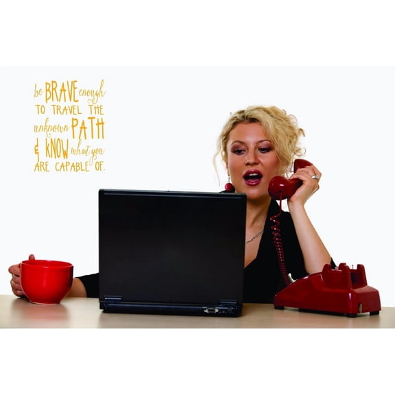 Custom Decals Be Brave Enough To Travel The Unknown Path & Know What You Are Capable Of. Wall Art Size: 16x24 Inches Color: Multi