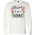 thumbnail image 3 of Inktastic Blessed to Be a Mom Pink Flowers Long Sleeve T-Shirt, 3 of 5
