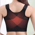 thumbnail image 4 of HaiMao Womens' Front Closure Post-Surgery Posture Corrector Bra Shaper Tops with Breast Support Band Black L(L), 4 of 6